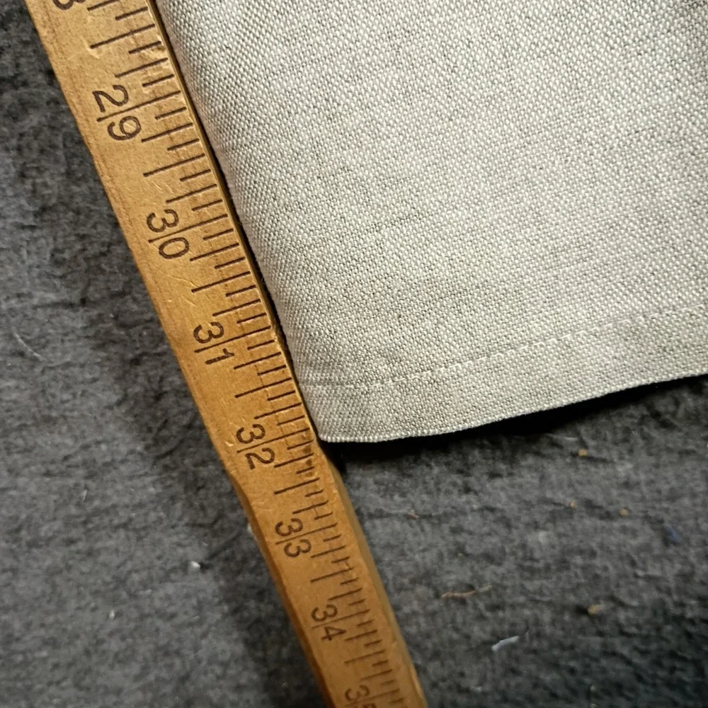 Vintage Denver Hayes Linen Pleated Trousers Pants Mens 40x32 Beige CANADA MADE